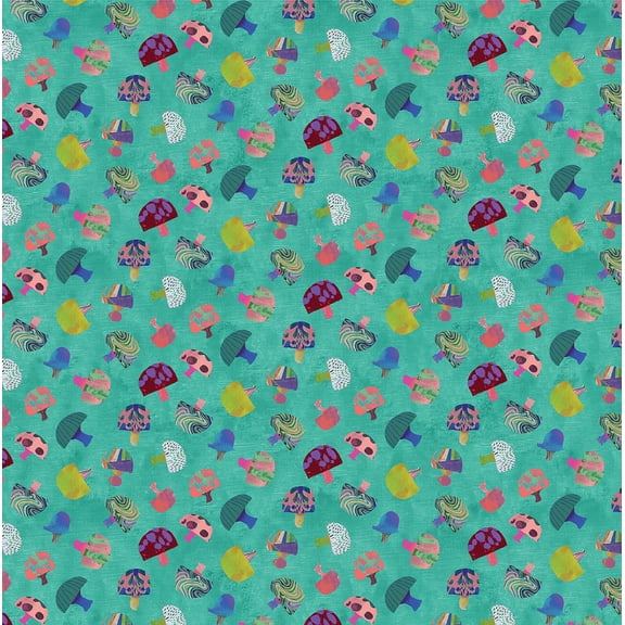Mini Mod Mushroom Dark Turquoise (1yard)