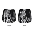 thumbnail image 3 of Disketp Vintage Black white Plant skull Women's Shorts Workout Shorts for Athletic Gym Running Shorts with Phone Pockets-Medium, 3 of 7