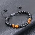thumbnail image 4 of iaksohdu Men Bracelet Handmade Braided Rope Vintage Adjustable Drawstring Decorate Accessory Tiger Eye Men Bracelet Clothing Accessory, 4 of 8