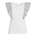 thumbnail image 5 of Time and Tru Women's Flutter Sleeve Tank Top, 5 of 5