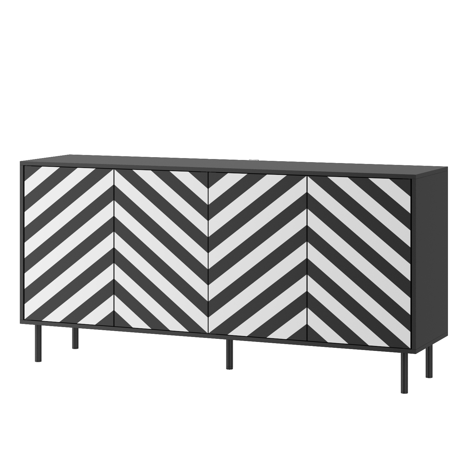 FUFU&AGAGA Sideboard Credenza, Buffet with PopUp Door and