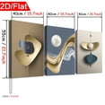 thumbnail image 2 of 3pcs 2D/Flat print, Framed canvas painting and poster, Ready to Hanging, Abstract geometric modeling, Abstract Sculpture Prints - Home Decor, Wall Art, Room Decor, Home Mural, Ideal for Gift, 2 of 10