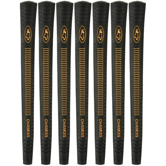 Avon Chamois Black Jumbo Golf Grips - Set of 7 - New