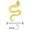 thumbnail image 4 of Bling Jewelry Womens Minimalist 14K Gold Serpent Cartilage Ear Stud Earring with Safety Clutch, 4 of 5