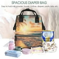 thumbnail image 5 of Fuzoiu Tropical Sunset Beach Scene Print Diaper Bag Backpack,Baby Essentials Travel Tote,Multi function Waterproof Diaper Bag, Travel Essentials Baby Bag - Unisex, 5 of 6