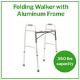 thumbnail image 3 of McKesson Aluminum Folding Walker, Adjustable Height of 32" to 39", 350 lbs Weight Limit, 4 Ct, 3 of 7