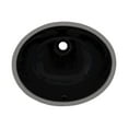 thumbnail image 5 of Ruvati 16 x 13 inch Undermount Bathroom Sink Black Oval Porcelain Ceramic, 5 of 6