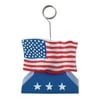 Beistle Pack of 6 Red and Blue Flag 4th of July Photo or Balloon Holder Party Decorations 6 oz.