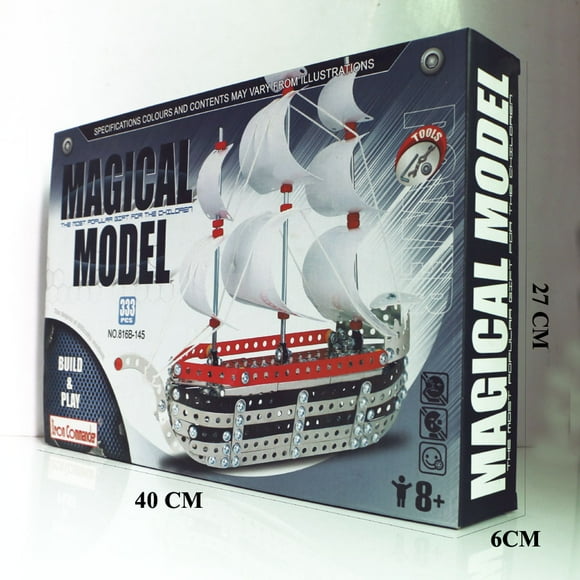 3D Assembly Sailboat Building  Puzzle Metal Model Kits DIY metal Puzzle Construction Play Set  Educational toys for kids