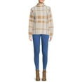 thumbnail image 2 of By Design Kylie Funnel Neck Plaid Pullover Sweater, 2 of 5