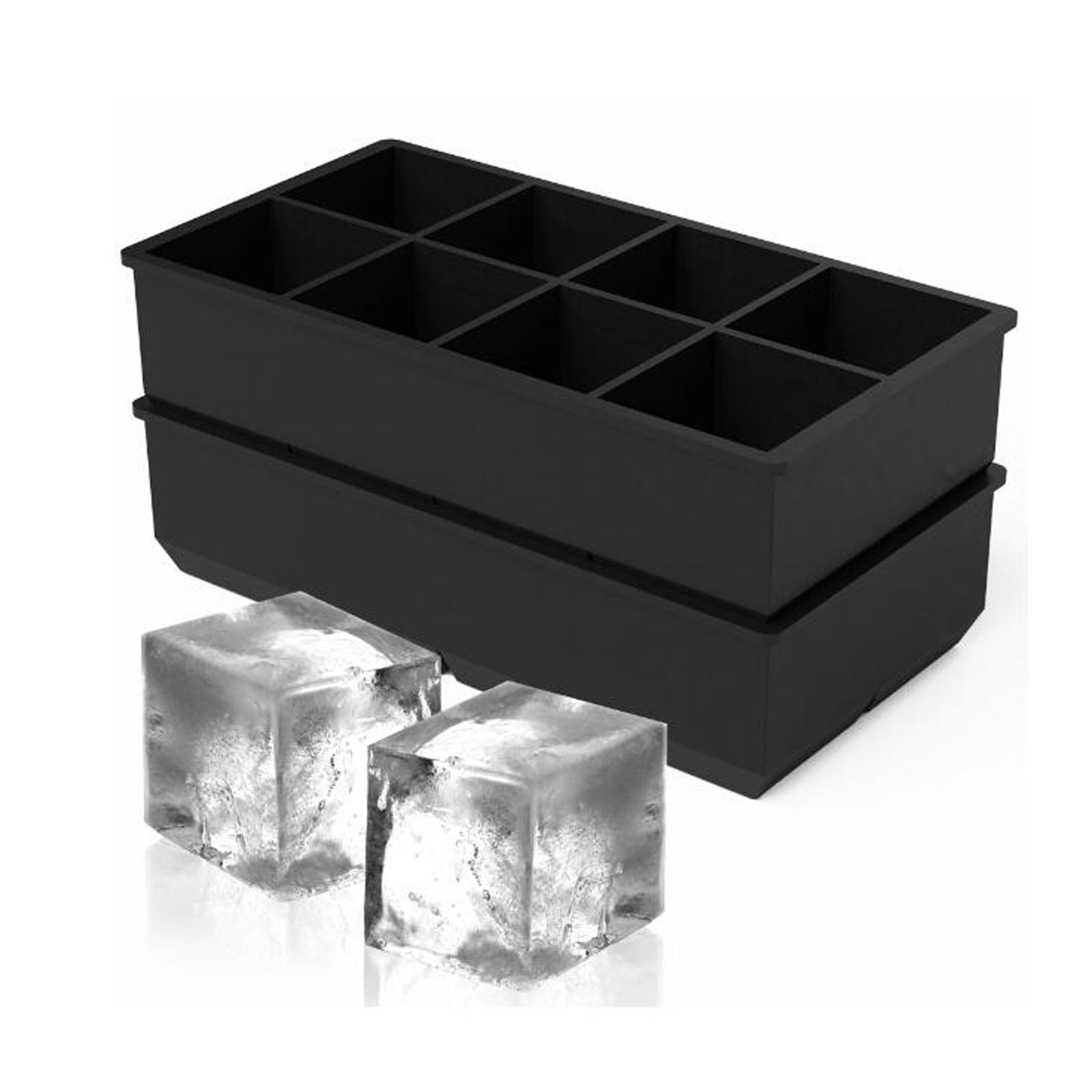 Large Ice Tray Molds For Making 8 Giant Ice Cubes For 2 Pack