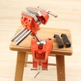 thumbnail image 5 of Cast Steel Clamp Benches Vise with 360°Rotating Head for Woodworking, Metal Working and Craftsmanships Small Repairs, 5 of 9