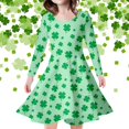 thumbnail image 2 of WEAIXIMIUNG Robe de Fête Imprimée DIY pour Enfants et Filles 10-13 Ans, 2 of 5