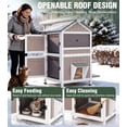 thumbnail image 5 of Aivituvin Heated  Cat House for Outdoor Cats Weatherproof Two Story Feral Cat Shelter for Winter with Heater and Insulated Liner, 2 Large Side Doors, Acrylic Window Brown, 5 of 10