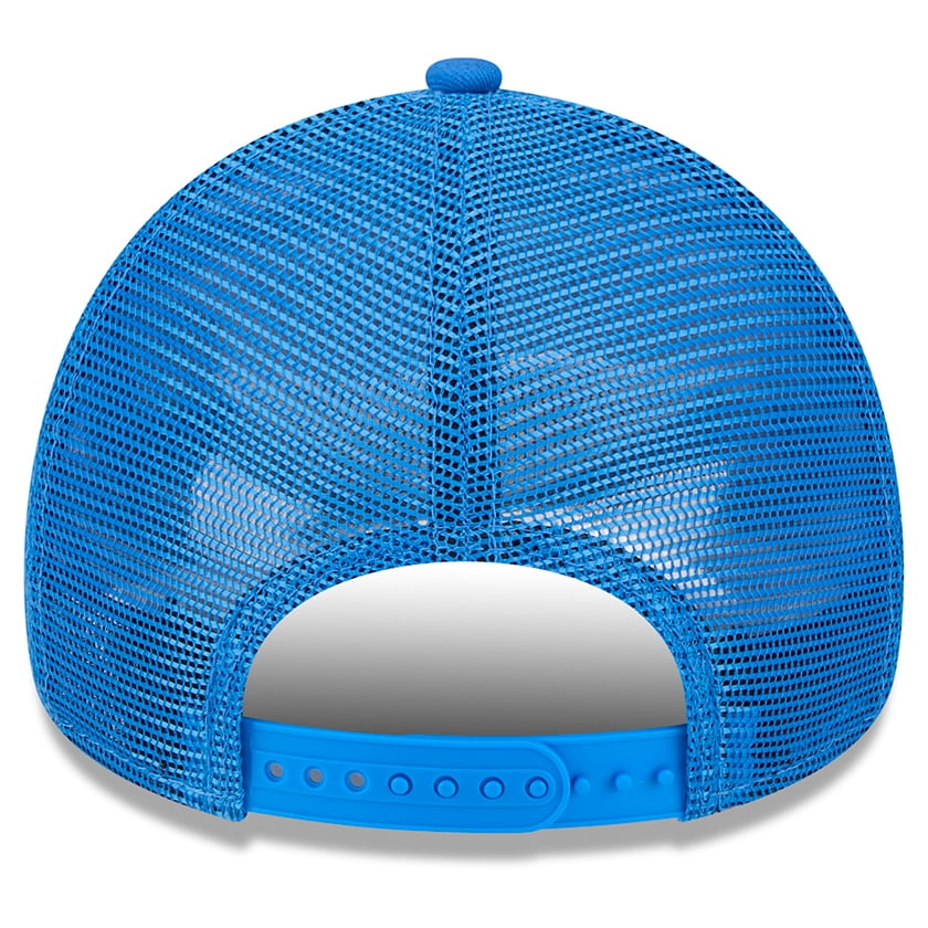 Men's New Era Blue Oklahoma City Thunder Core Logo Foam Front A-Frame 9FORTY Adjustable Trucker Hat