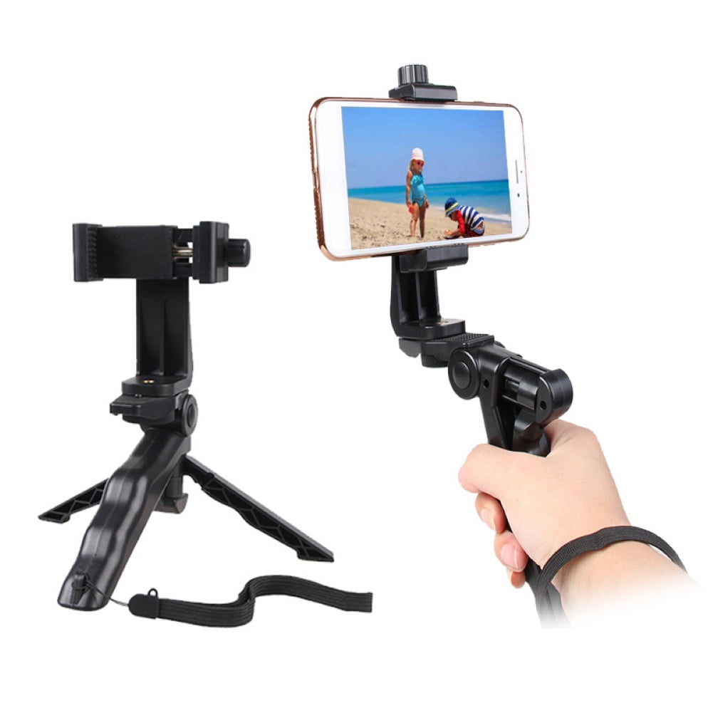 Handheld Phone Stabilizer with Desktop Tripod Stand Phone Video Stabilizer Grip Tripod Mount with Cold Shoes 
