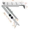 thumbnail image 2 of Adjustable Ladder Platform for Painters, Extension Ladder Work Platform System, Anti-Slip Ladder Work Tray for Tools, Heavy Duty Ladder Accessory for Most Ladders, 400 lbs Capacity (Silver), 2 of 14