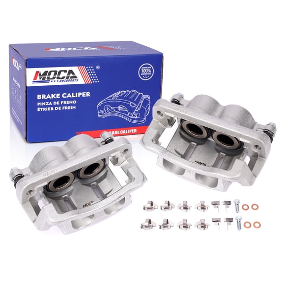 MOCA AUTOPARTS 2x Front Brake Calipers w/ Bracket Fit for 2005-2012 Ford F-250 F-350