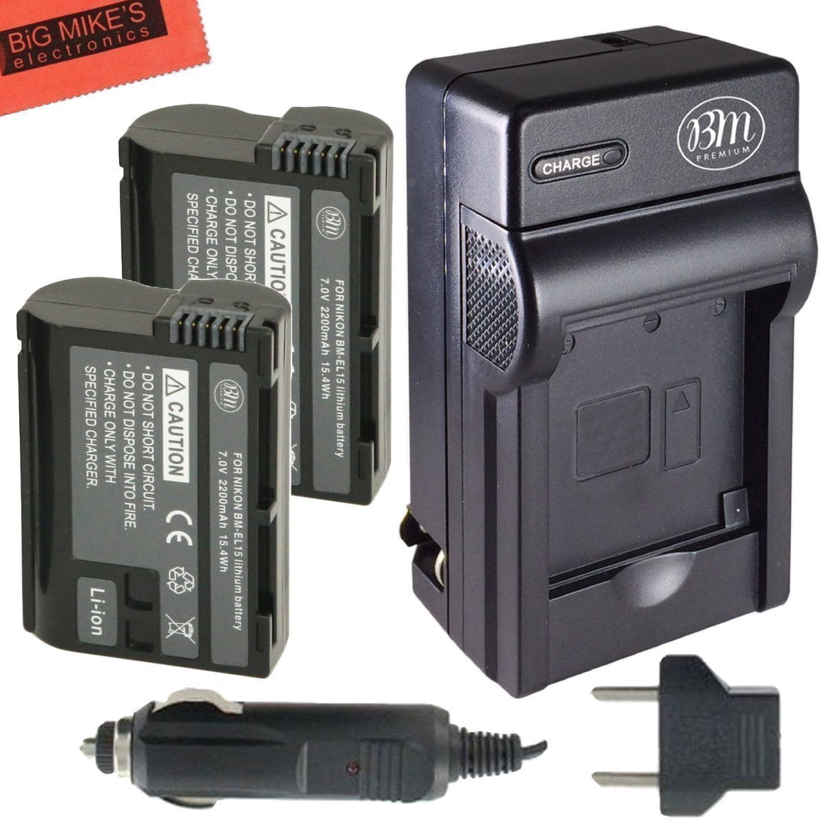Includes Qty 2 BM Premium EN-EL15 Batteries Rapid AC/Dc Battery Charger Vertical Battery Grip High Power Battery Grip Kit for Nikon D7500 Digital SLR Camera 