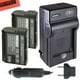 BM Premium 2 Pack de Batteries EN-EL15 et Chargeur de Batterie pour Nikon 1 V1, D500, D600, D610, D750, D800, D800E, D810, D810A, D850, D7000, D7100, D7200, D7500 Appareil Photo Numérique de Remplacement – image 1 sur 5