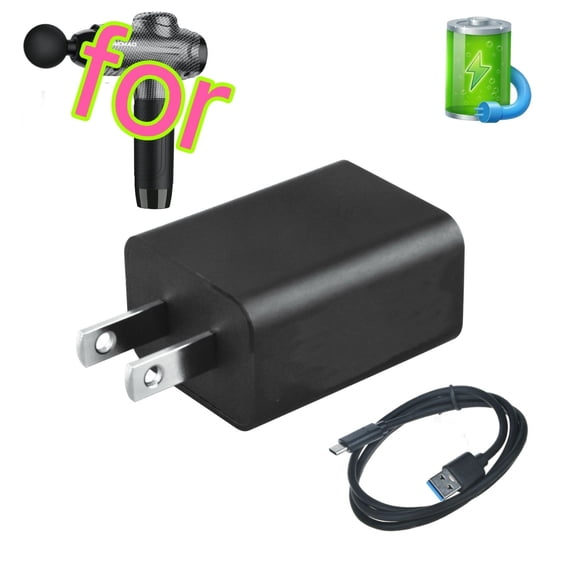 Charger Compatible with Raemao X6,AERLANG EM13,cotsoco M784 891 Massage Gun Black