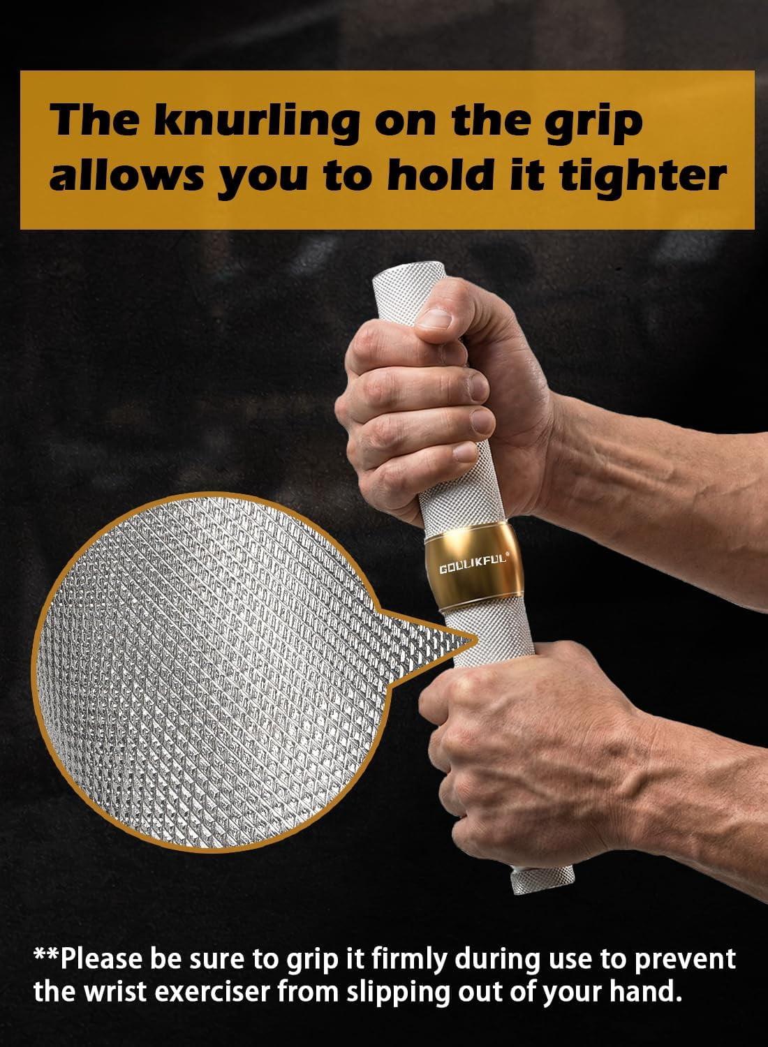 GOULIKFUL Forearm Strengthener, Aluminum Alloy Forearm Exerciser & Wrist Trainer, Portable Grip Strength Trainer with Adjustable Resistance Knob for Home Gym Sports Man Women