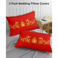 thumbnail image 3 of Red Yellow Dragon Pillow Covers Queen Size 2 Pack, Happy New Year Soft Bed Throw Pillowcases Breathable Cooling Long Lumbar Body Pillow Sham Cover for Bed Sofa 20''x30'', 3 of 7