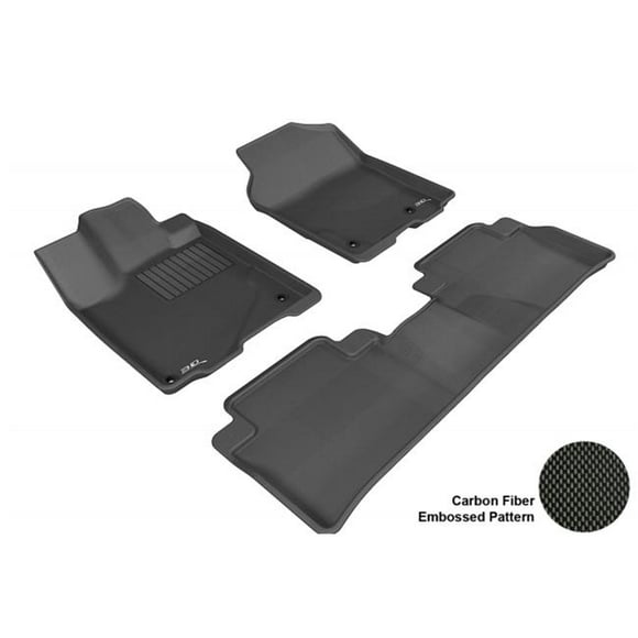 3D MAXpider L1AC00501509 ACURA RDX 2013-2014 KAGU BLACK R1 R2 Floor Mat