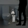 thumbnail image 7 of iTouchless SoftStep Round Stainless Steel Step Trash Can with Hinged Lid 3.17 Gallon (IP03RSS), 7 of 7