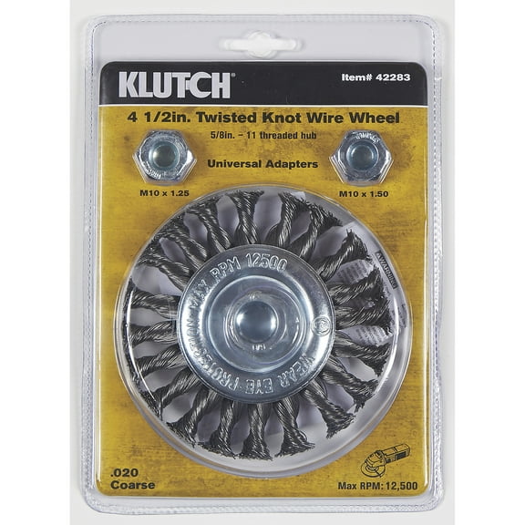 Klutch 4-1/2in. Twisted Knot Wire Wheel