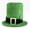 C, variant on Shamrock Green Top Hat Leprechaun Styling Hat with Unique Golden Buckles Wide Brimmed Western Cosplay Wear