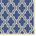 thumbnail image 3 of Linon Silhouette Quatrefoil Hand Hooked Wool 5'x7' Rug in Navy, 3 of 3