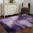 thumbnail image 3 of Area Rug for Living Room, Purple Mountain Non-Slip Indoor Large Carpet for Bedroom/Dining Room, Misty Forest Nature Woodland Pine Tree Landscape Washable Floor Mat Runner Rugs - 2.7 x 5 Ft, 3 of 8