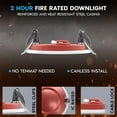 thumbnail image 2 of Luxrite 6-Pack 3 Inch Ultra Thin LED Fire Rated Recessed Lights, 5CCT, 500 Lumens, Dimmable, IC Rated, Wet Rated, ETL, 2 of 7