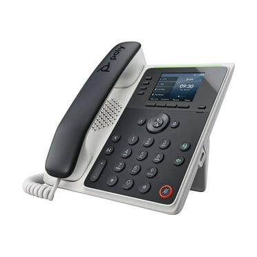 Poly Edge E220 IP Phone - Corded - Corded/Cordless - Bluetooth - Desktop, Wall Mountable - Black - VoIP - 2 x Network (RJ-45) - PoE Ports