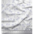 thumbnail image 1 of Soimoi Purple Cotton Duck Fabric Black Sketch Floral Printed Craft Fabric by the Yard 42 Inch Wide, 1 of 3