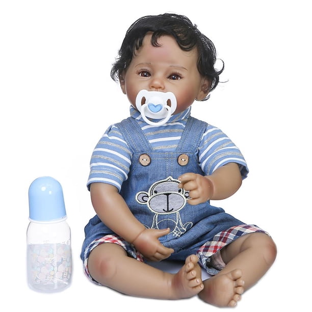 Baby Doll Reborn Toddler Vinilo Suave Silicona Reborn Baby Doll Cuerpo Suave Realista Navidad Sorprendente Regalos Para Niñas Muñeca Vogacara FN002855-00