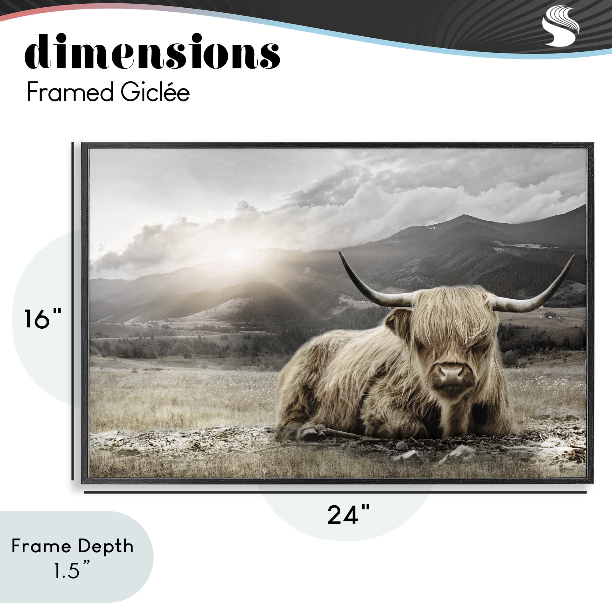 Stupell Industries Cattle Resting in Morning Sun Black Framed Giclee Art, design by CAD Designs