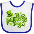 thumbnail image 3 of Inktastic St. Patrick's Day Hand Lettering with Green Top Hat Boys or Girls Baby Bib, 3 of 4