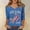 Blue, variant on 250th Anniversary Shirts for Women 2026 - Patriotic 1776-2026 USA Flag V-Neck 3/4 Sleeve Graphic Tees - Vintage Distressed Pullover Tops Army Green L