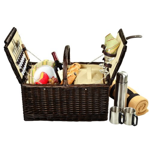 Picnic at Ascot Surrey Picnic Basket for Two with Blanket/Coffee 