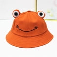 thumbnail image 1 of Chapeau Bob Teinture sur Nœuds Réversible en Coton Multicolore, Casquette de Pêcheur Pliable, Chapeau de Soleil, Adulte, Orange Grenouille, 1 of 9