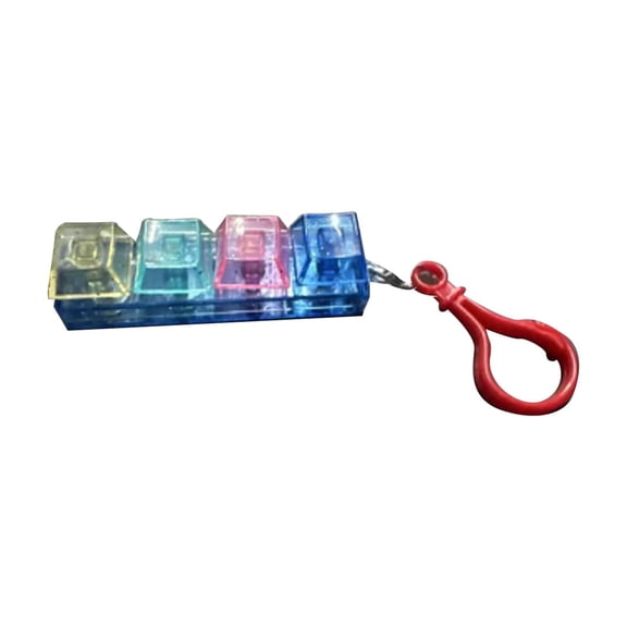 Clearance! Tetris Style Stress Relief Keychain - Clicky Button Fidget Toy for Adults, Novelty Desk Mini Stress Toy, Retro Gaming Vibe for Fun,A