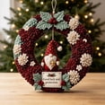 thumbnail image 3 of Christmas Fabric Wreath DIY Kit, Fabric Patchwork Wreath Making Set, Holiday Front Door Wall Hanging Decor for Xmas Home Decor, 3 of 6