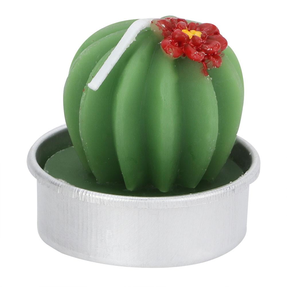 Mgaxyff 6Pcs Succulent Candles Cactus Tea Light Candles for Home Party