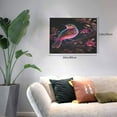 thumbnail image 2 of Fuzoiu Glowing Leaf Bird Print Canvas Wall Decorative,Modern Artwork Picture Decor Painting,Living Room Bedroom Home Office,Framed Hangable Decorative Artwork Size 30x40, 2 of 6