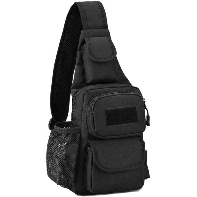 Mochilas,Pequeño paquete táctico de pecho con una sola correa, mochila cruzada, bolso de hombro para deportes todos los días Vhermosa YBY044-1