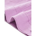 thumbnail image 5 of Agnes Orinda Women's Plus Size Jean Button Outfits Fashion Cropped Denim Jackets 2X Light Purple, 5 of 6
