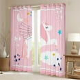 thumbnail image 2 of Erosebridal Magical Horse Curtains and Drapes (42Wx90L),Pink White 30%-50% Black Out Curtains,Stars Unicorn Curtains Pack of 2 (42Wx90L),Kawaii Bedroom Decorative, 2 of 6