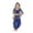 Dark Blue, variant on Cute Kid Girl Outfits Belly Dance Halter Top Pants Set Outfit Dark Blue,8-9 Years